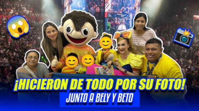 ¡Hicieron de todo por su foto con Bely y Beto en el Palenque Texcoco! 