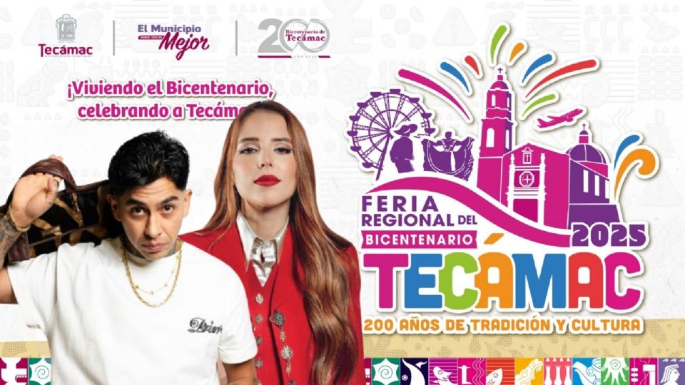 Cartelera de artistas que darán concierto este fin de semana en la Feria Regional de Tecámac 2025
