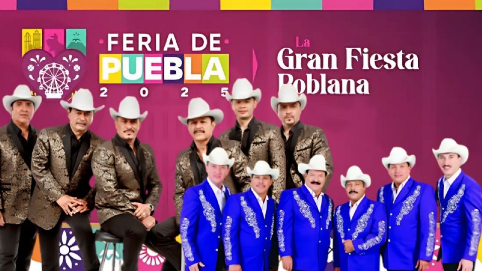 Cartelera de artistas que se presentaran hoy en la Feria de Puebla 2025