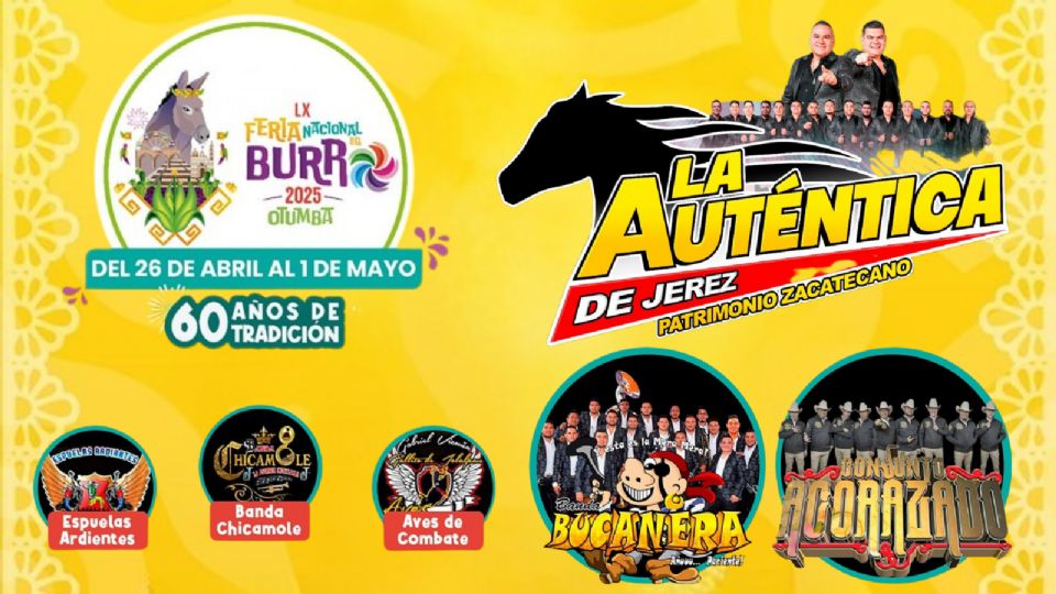 Estos son los artistas que se presentarán HOY en la Feria Nacional del Burro Otumba 2025.