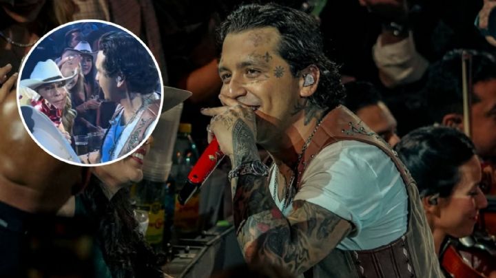 Christian Nodal se enfurece con fan que trató de robarle su sombrero en pleno concierto VIDEO
