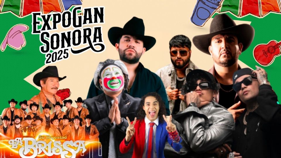 Cartelera de artistas para eta semana en la Expogan Sonora 2025