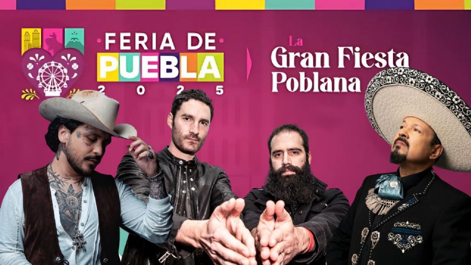Cartelera de conciertos este fin de semana en la Feria de Puebla 2025