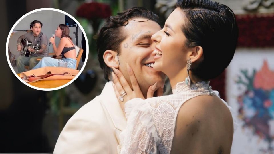 Ángela Aguilar y Christian Nodal sorprende con una bohemia de Qué agonía