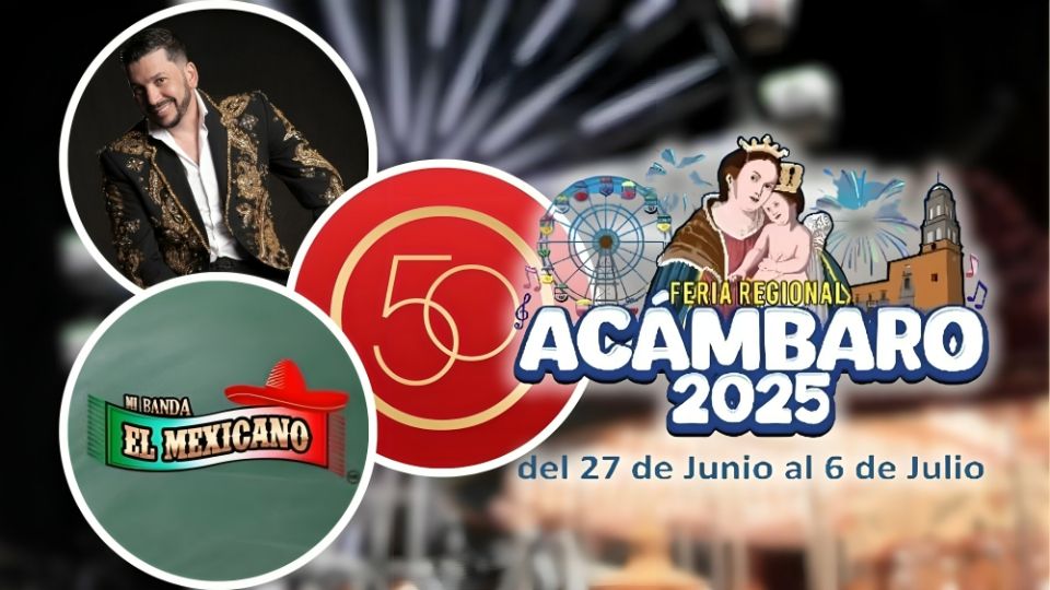 Cartelera de artistas de la Feria Regional Acámbaro 2025