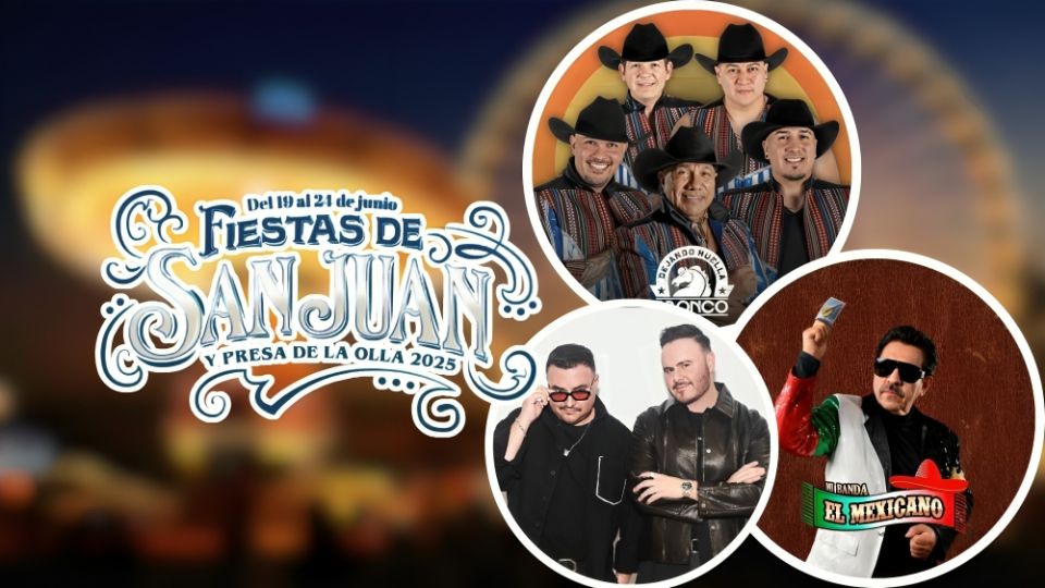 Cartelera de artistass de las Fiestas de San Juan y Presa de la Olla 2025