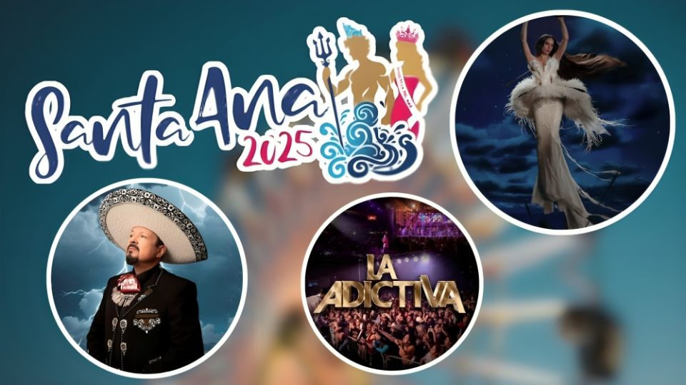 Cartelera de artistas de las Fiestas de Santa Ana Boca del Río 2025