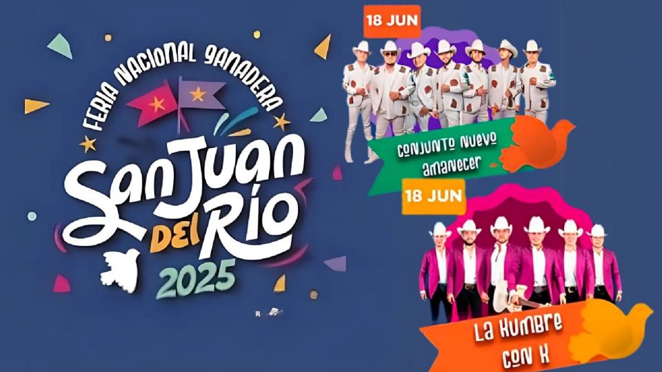 ¿Qué artistas darán concierto HOY 18 de junio en la Feria San Juan del Río 2025?