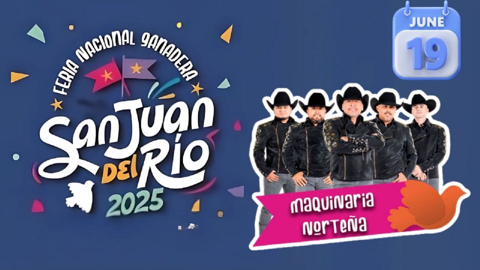 ¿Qué artistas darán concierto HOY 19 de junio en la Feria San Juan del Río 2025?