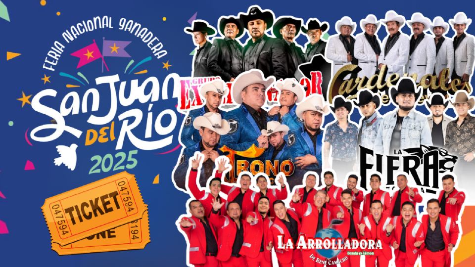 Estos son los artistas que se presentarán este fin de semana en la Feria San Juan de Río Querétaro 2025.