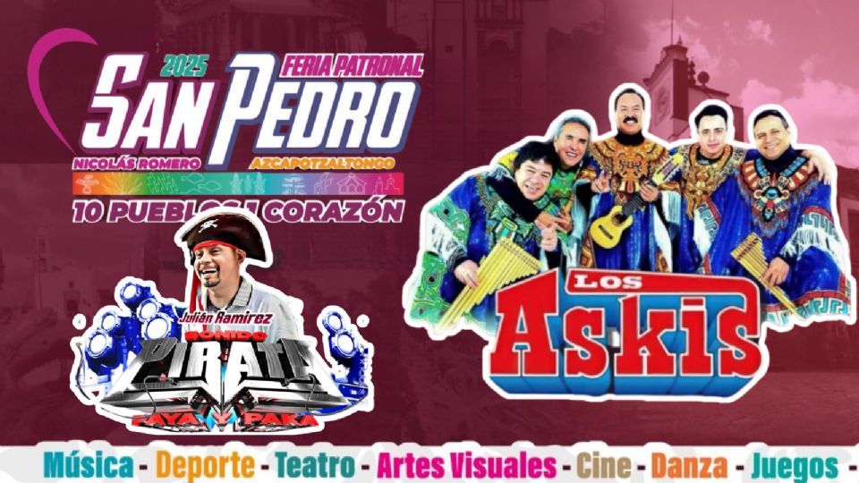 Estos son los artistas que se presentarán HOY en la Feria San Pedro Azcapotzaltongo 2025.