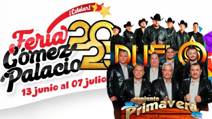 Expo Feria Gómez Palacio 2025: Conciertos programados para este fin de semana del 26 al 29 de junio