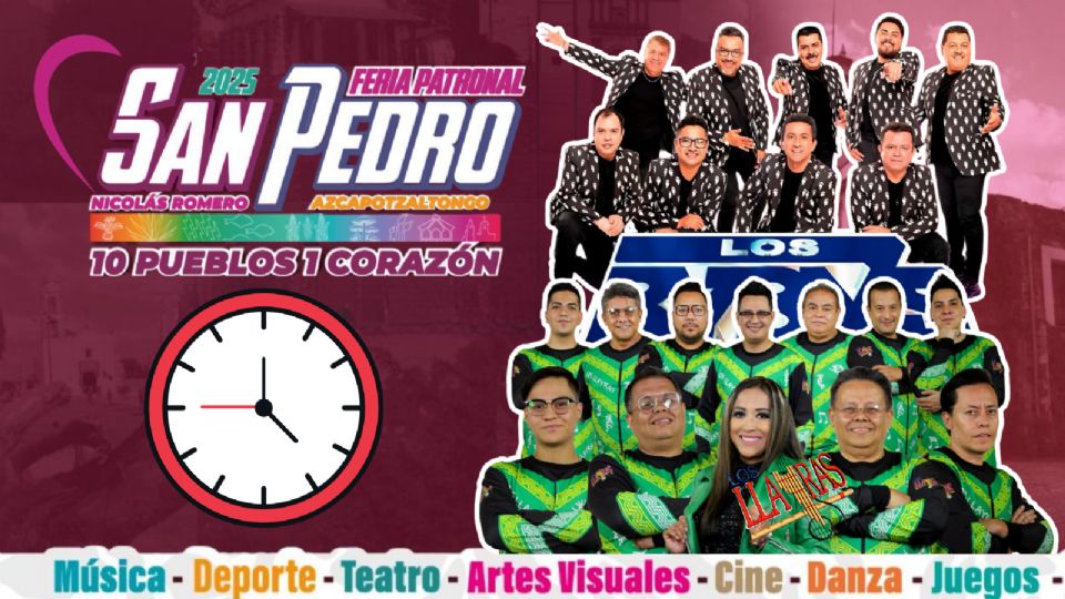 Estos son los artistas que se presentarán HOY en la Feria San Pedro Azcapotzaltongo 2025