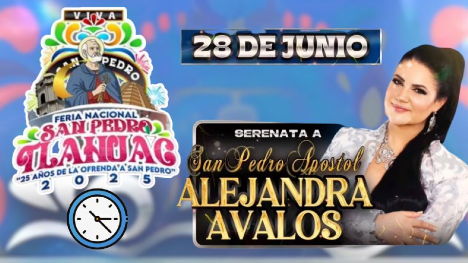 Alejandra Ávalos se presentará HOY en la Feria San Pedro Tláhuac 2025