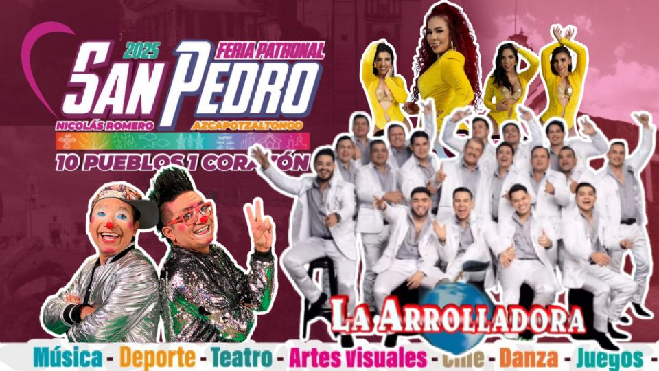 Estos son los artistas que se presentarán HOY en la Feria San Pedro Azcapotzaltongo 2025