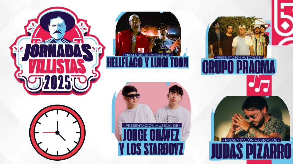 Estos son los artistas que se presentarán en la apertura de las Jornadas Villistas Parral Chihuahua 2025