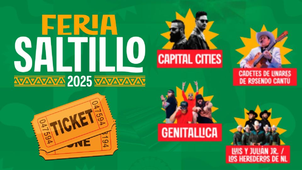Estos son los artistas que se presentarán este fin de semana en la Feria de Saltillo 2025