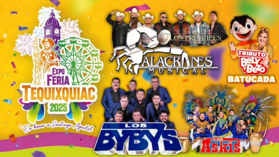 Cartelera de artistas en la Expo Feria de Tequixquiac 2025
