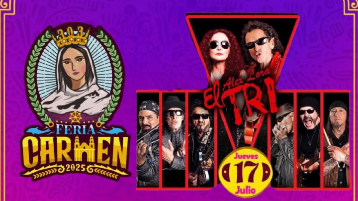 Feria del Carmen Campeche 2025: ¿A qué hora empieza el concierto GRATIS de El Tri HOY 17 de julio?