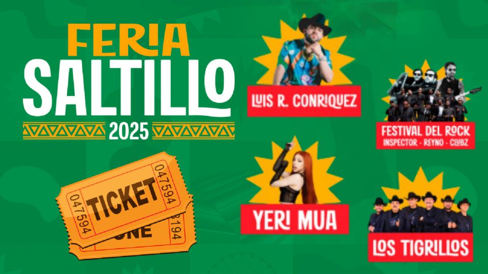 Estos son los artistas que se presentarán este fin de semana en la Feria de Saltillo 2025