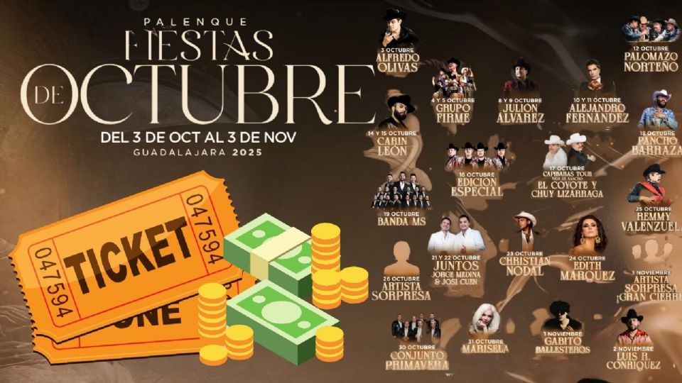 Precios de los boletos para el Palenque Fiestas de Octubre 2025