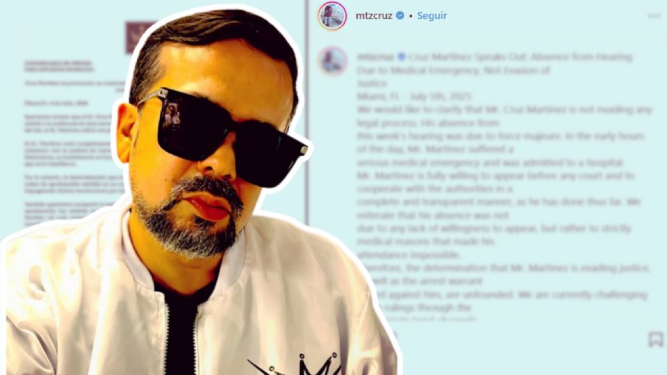 Cruz Martínez aclara su ausencia en audiencia