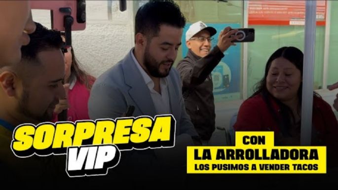 ¡La Arrolladora sorprende a fans vendiendo tacos de canasta!