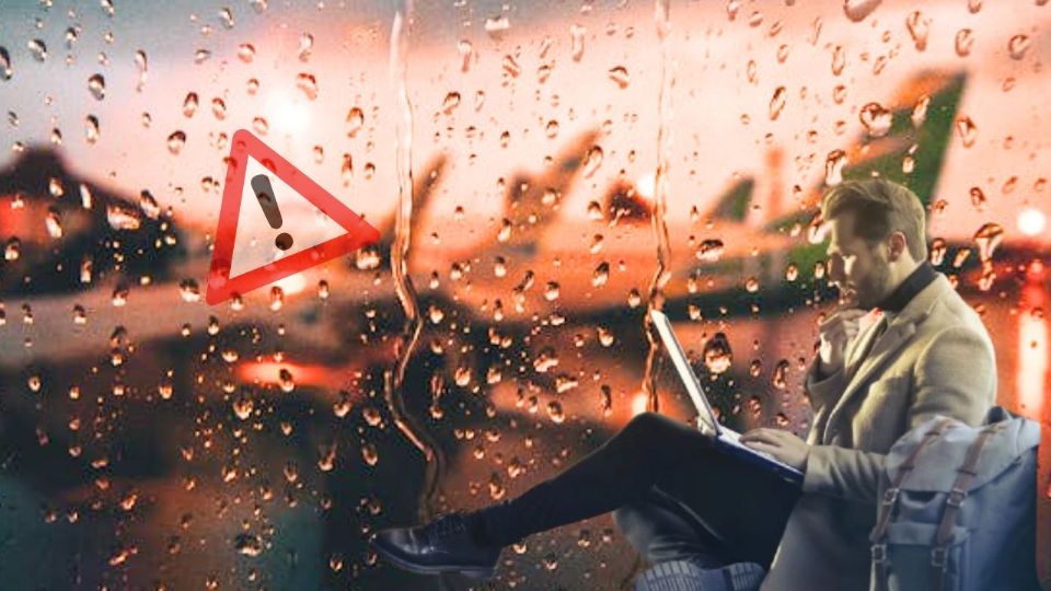 Las fuertes lluvias dejaron inundaciones en la Ciudad de México, afectando vialidades clave cerca del Aeropuerto Internacional de la Ciudad de México (AICM)