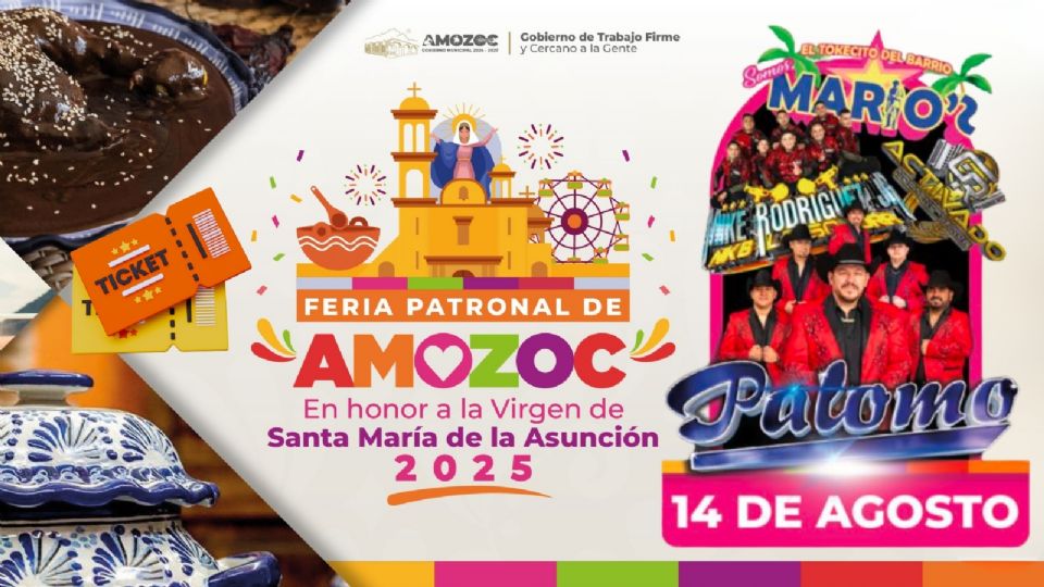 Cartelera de artistas y programa para HOY 14 de agosto en la Feria Amozoc 2025
