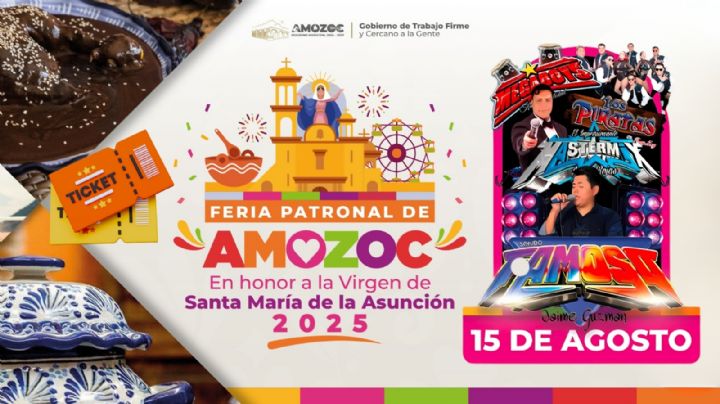 Feria Patronal de Amozoc Puebla 2025: Cartelera de artistas que darán concierto HOY 15 de agosto