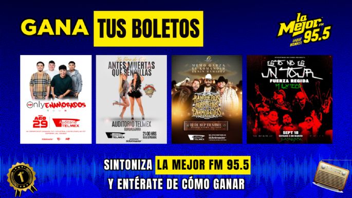 ¡Boletos para ver a tus artistas favoritos en Guadalajara!