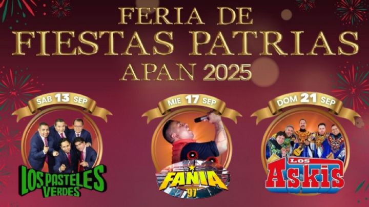 Fiestas Patrias Apan 2025: Cartelera completa de artistas que darán concierto GRATIS en Hidalgo, del 13 al 21 de septiembre