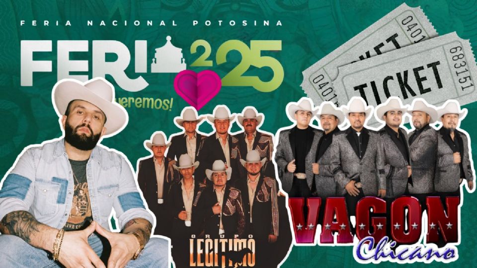 Estos son los artistas que se presentarán HOY en la Feria Nacional Potosina 2025
