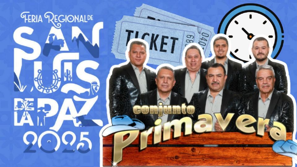 Conjunto Primavera se presentará HOY en el cierre de la Feria San Luis de la Paz 2025