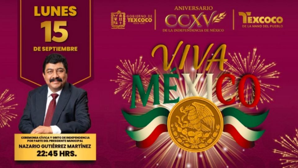 Vive las fiestas patrias 2025 en el municipio de texcoco en el EDOMEX