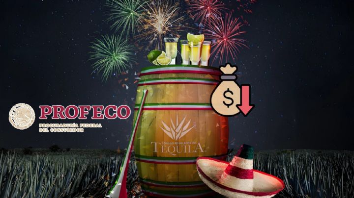 Si te gusta el tequila, este cuesta menos de 200 pesos y es ideal para celebrar el 15 de septiembre, según Profeco