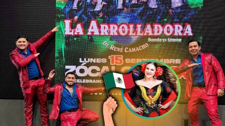 Ellos serán los artistas invitados al concierto de La Arrolladora en el Zócalo hoy 15 de septiembre