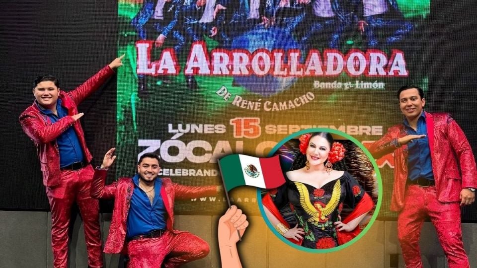 Ellos serán los artistas invitados al concierto de La Arrolladora en el Zócalo hoy 15 de septiembre