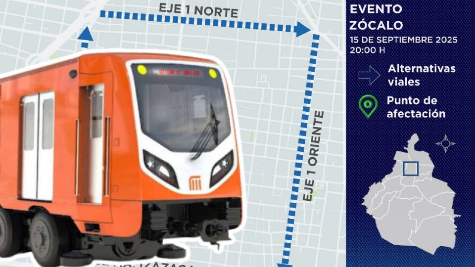 El Grito de Independencia 2025 en CDMX traerá cierres viales y de Metro en el Centro Histórico.