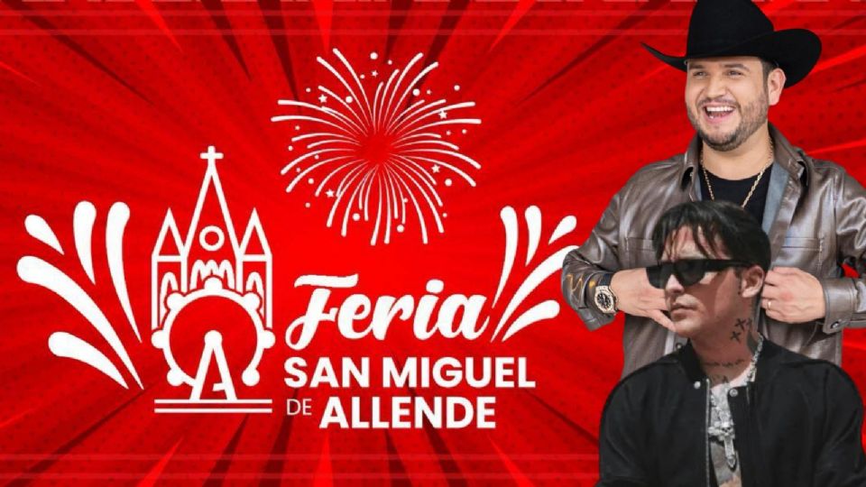 Cartel de artistas que darán concierto en la Feria San Miguel de Allende 2025