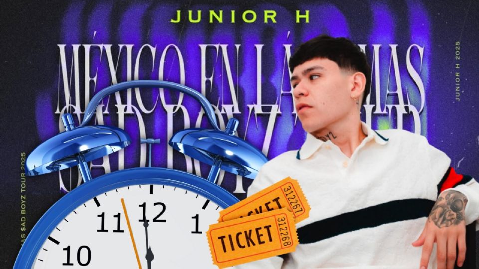 ¿A qué hora inicia la venta de boletos para los conciertos de Junior H en México 2025?