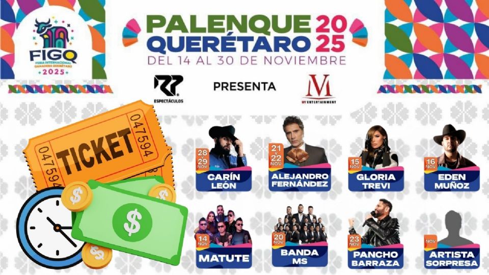 Venta de boletos Palenque Querétaro 2025