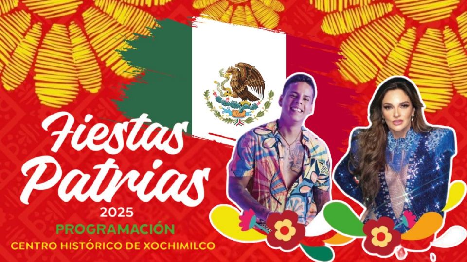 Artistas que se presentarán en la Alcaldía Xochimilco el 15 de septiembre 2025