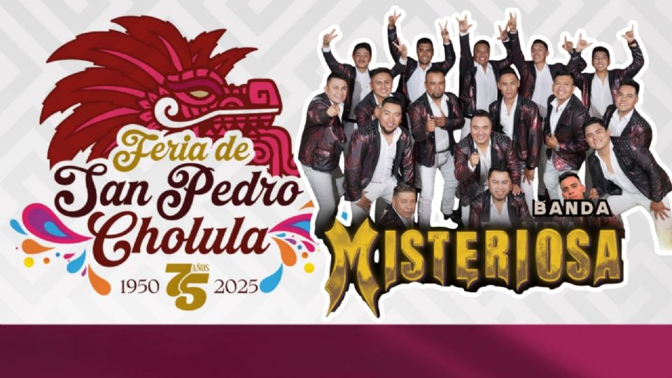 Banda Misteriosa se presentará HOY en la Feria San Pedro Cholula 2025