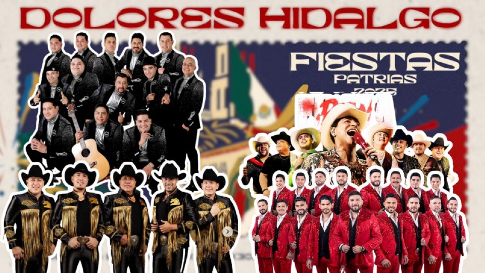 Artistas que se presentarán en las Fiestas Patrias Dolores Hidalgo 2025