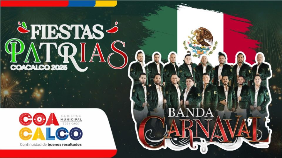 Banda Carnaval se presentará este 15 de septiembre en Coacalco, EDOMEX