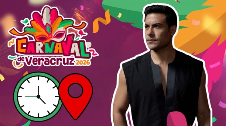 Carnaval de Veracruz 2026: ¿A qué hora empieza el concierto GRATIS de Carlos Rivera HOY 13 de febrero? Programa completo