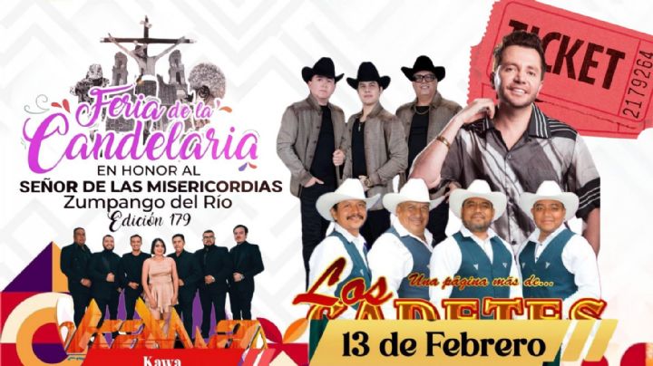 Feria de la Candelaria Zumpango del Río 2026: Cartelera de artistas que darán concierto HOY 13 de febrero en Guerrero; precio de los boletos