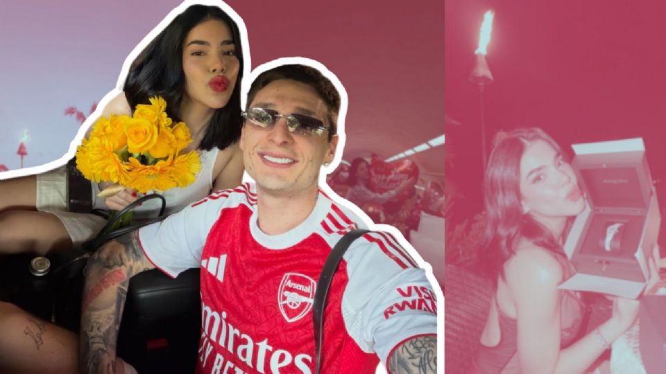 Peso Pluma y Kenia Os celebran su primer aniversario.