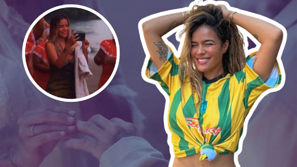 Karol G captada en una boda.